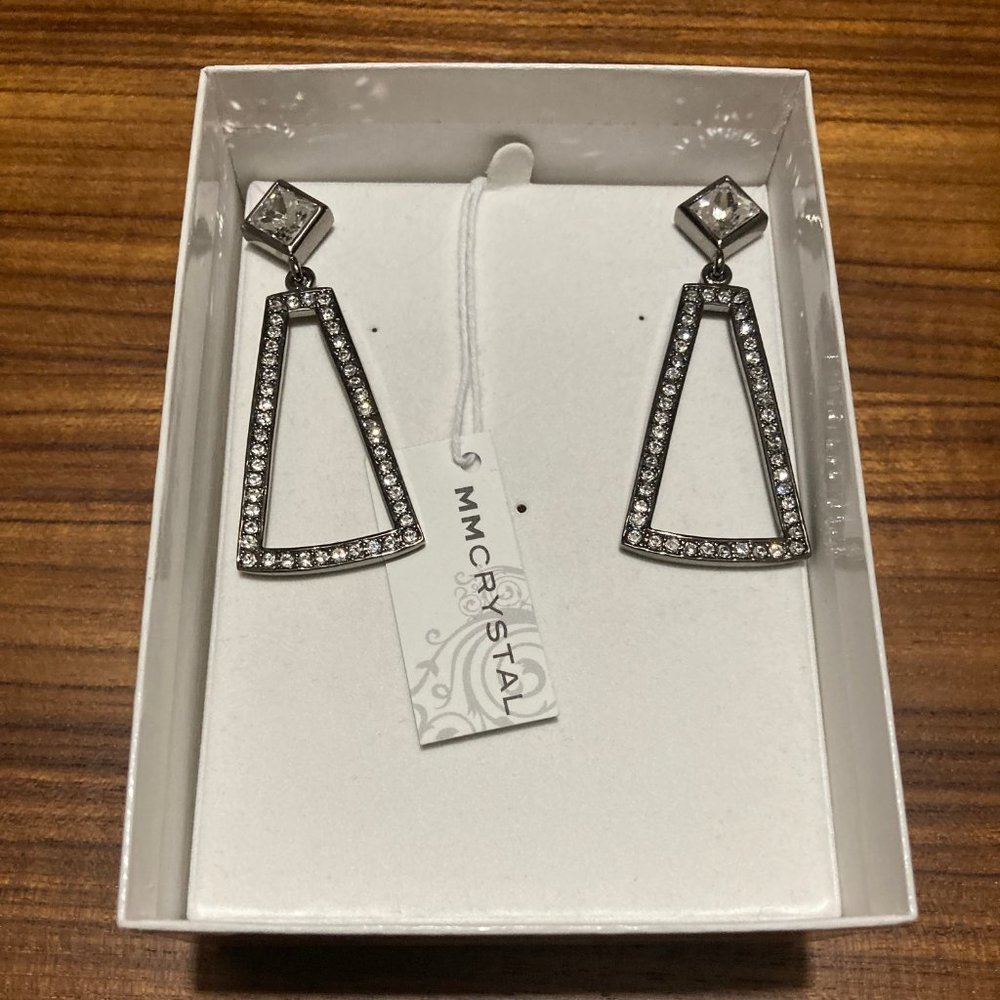 MMCrystal Swarovski 2-tier crystal drop earrings